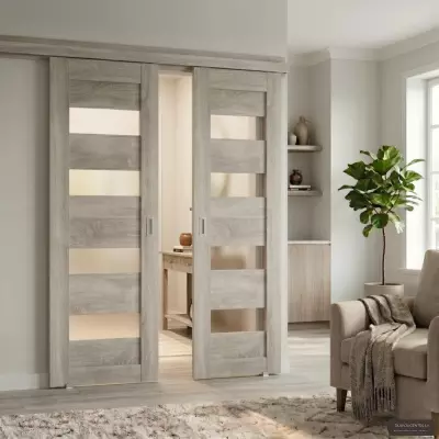 Bīdāmās iekšdurvis Sempra 02 Grey sonoma PVC