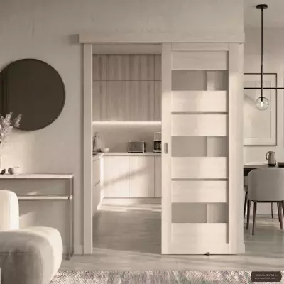 Bīdāmās iekšdurvis Silva 02 Kapučino Soft EKOfinierējums