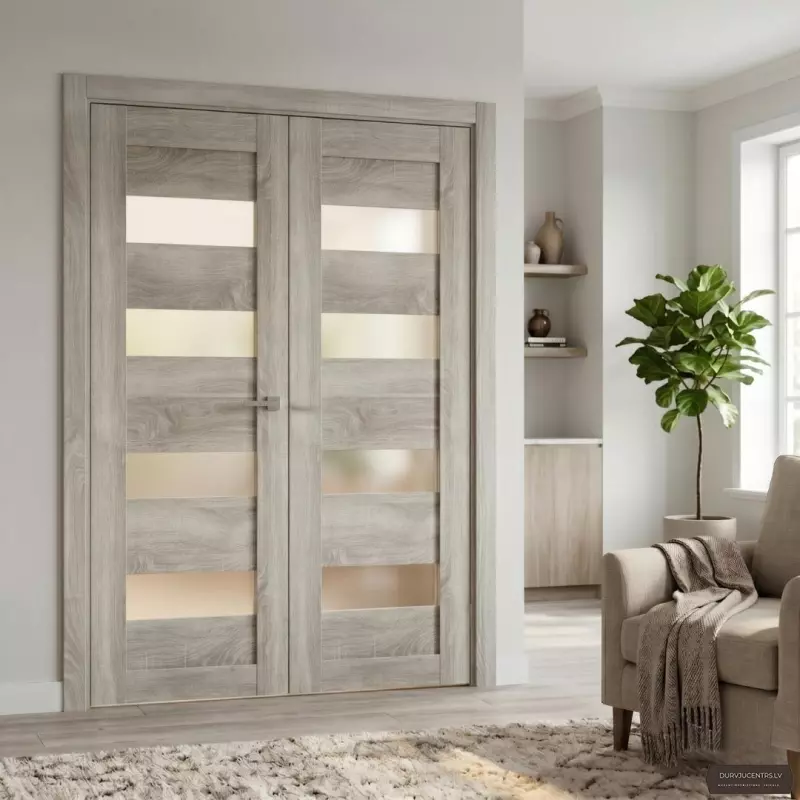 Divviru durvis Sempra 02 Grey sonoma PVC